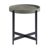 Alaterre Furniture Brookline 20" Round Wood with Concrete-Coating End Table AWBL18CC